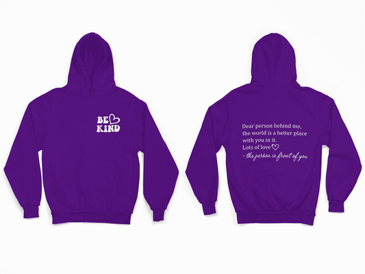 Be Kind-Purple Hoodie