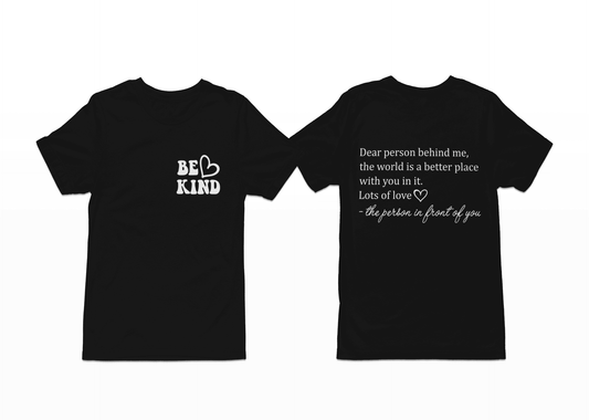 Be Kind-Black Short Sleeve Shirt