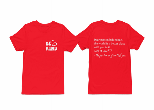 Be Kind-Red Short Sleeve Shirt