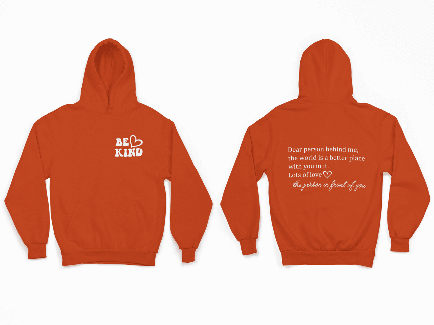 Be Kind-Burnt Orange Hoodie