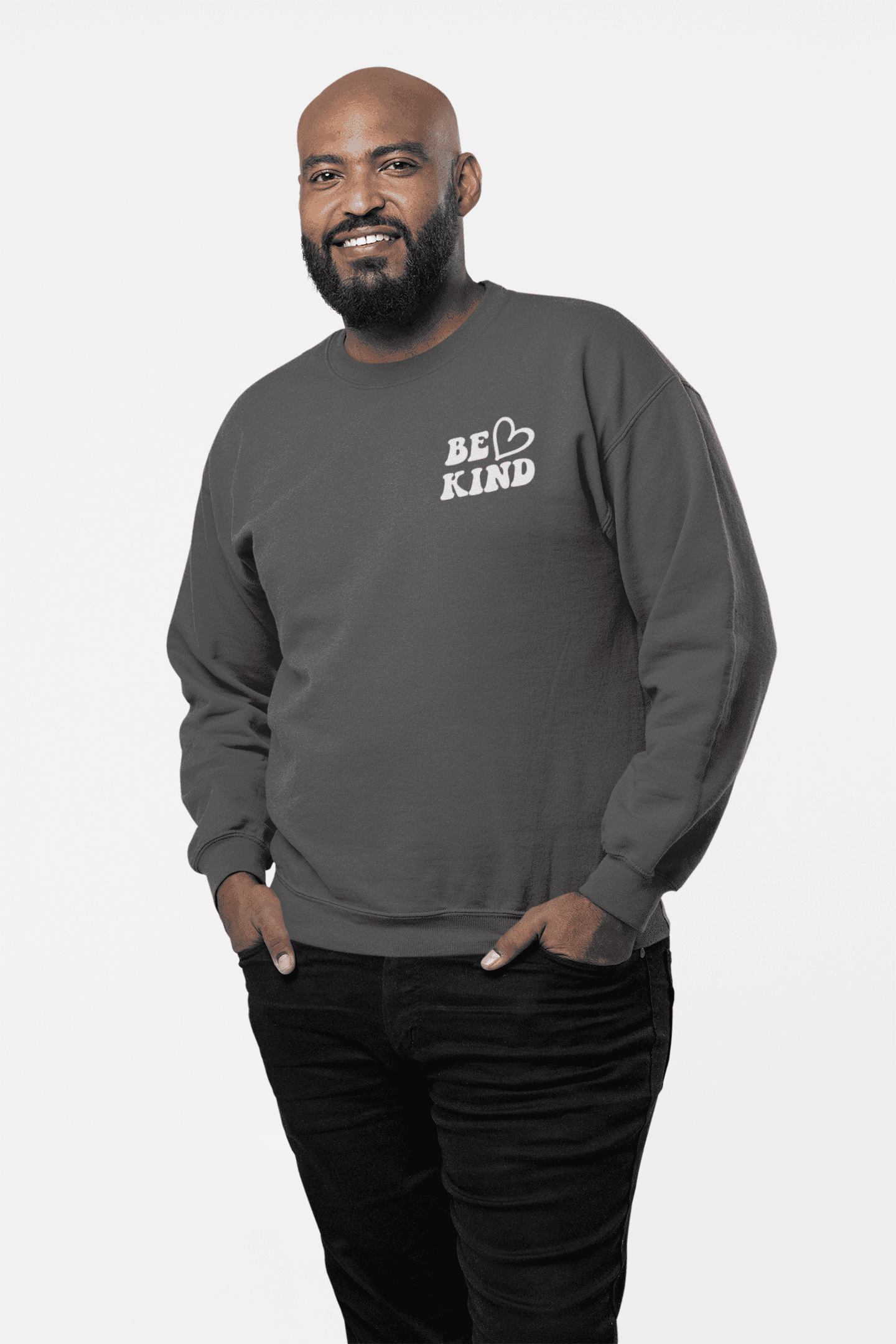 Be Kind Crewneck-Gray